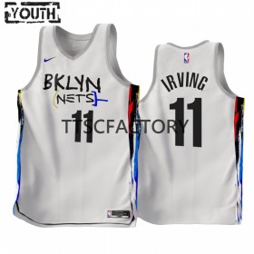 Camiseta Niños Brooklyn Nets Kyrie Irving 11 Nike 2022-23 City Edition Blanco Swingman